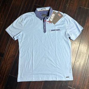Short sleeve T-shirt with pocket and collar Guide London casual, golf preppy